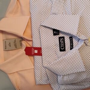Set Of Boys New Dress Shirts. Chaps Boys White and Blue (NWT) Peach Kenneth Cole